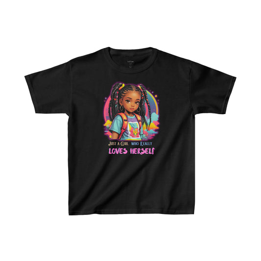 Just A Girl Who Really LOVES HERSELF kids t-shirt