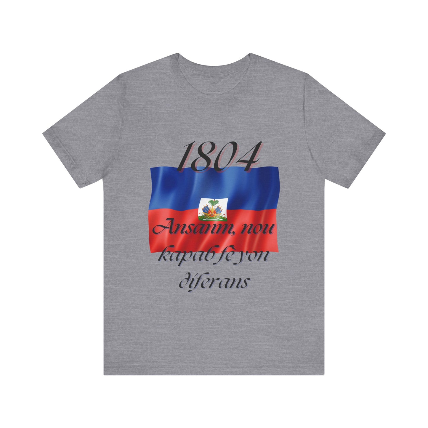 1804 Ansanm, nou kapab fè yon diferans Unisex Jersey Short Sleeve Tee