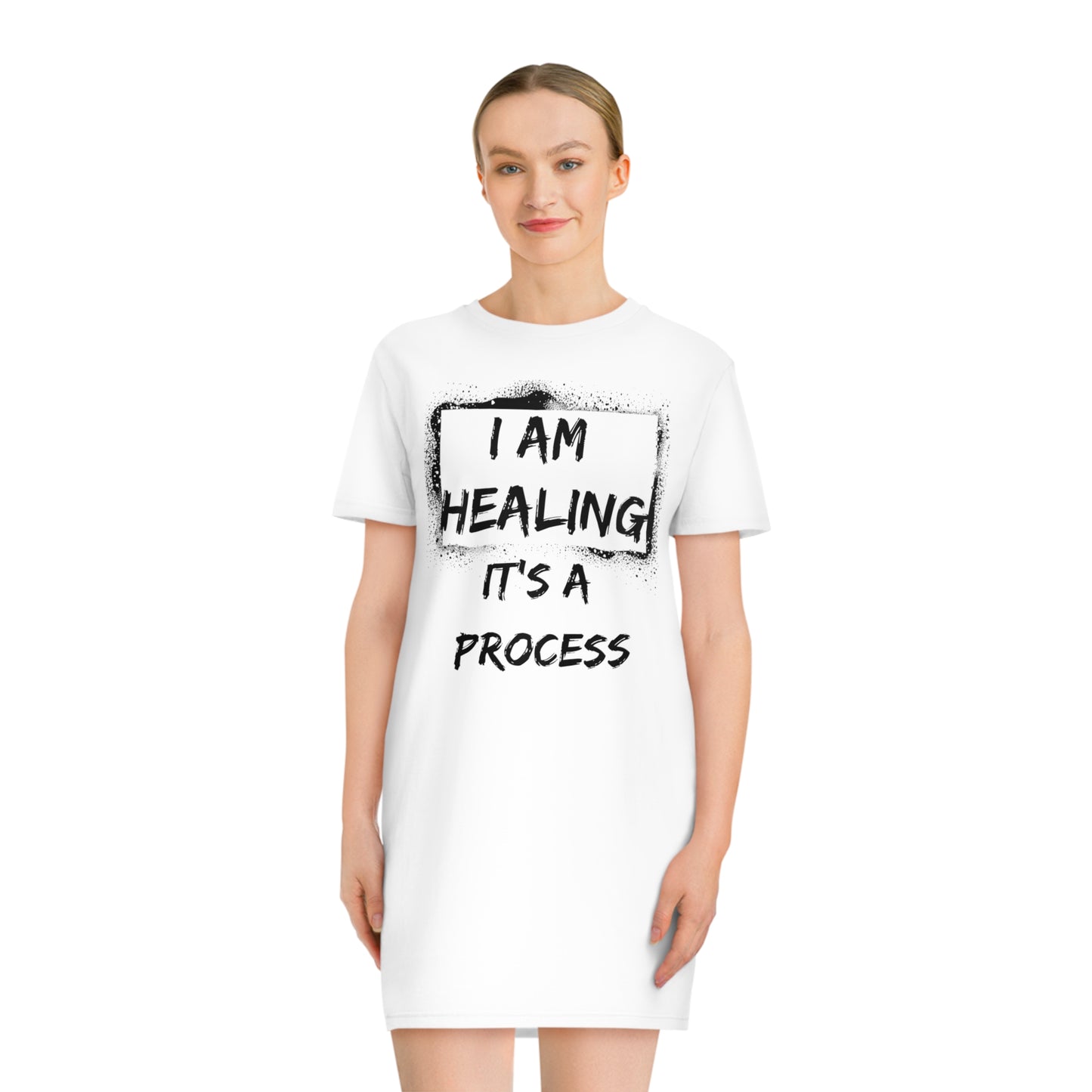 I Am Healing, It's a Process T-shirt dress.